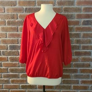 LOFT Red Blouse